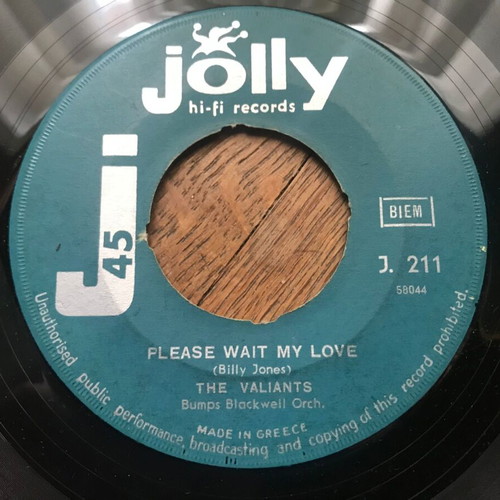 7" single The Valiants - Please Wait My Love / Frieda, Frieda like new
