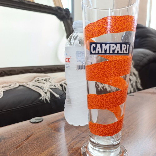 Campari vintage collectible glasses set of 10 used from the 1980s