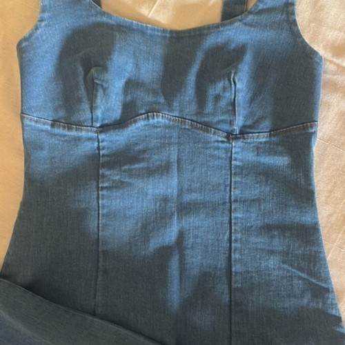 Denim dress, long, size M