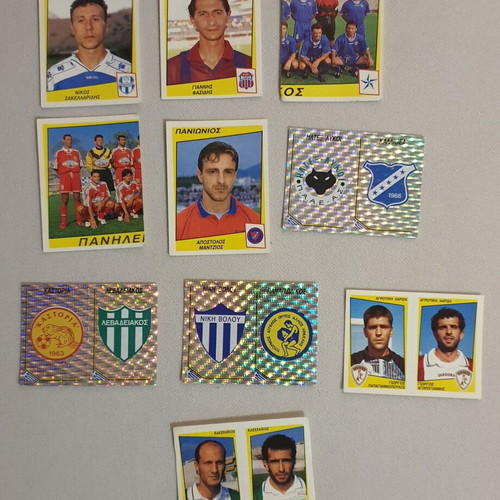 Panini Football '98 stickers like new, pack of 10 cards