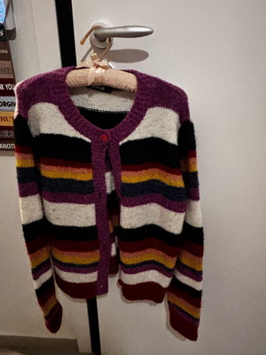 Cardigan like new, multicolor acrylic, polyamide and wool