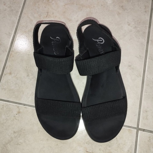 Parex black sandals like new, size 38