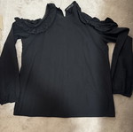 Tres Jolie Elegant Black Blouse like new, sizes S and M
