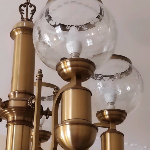 Antique five-light ceiling lamp like new