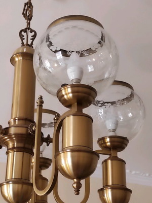 Antique five-light ceiling lamp like new