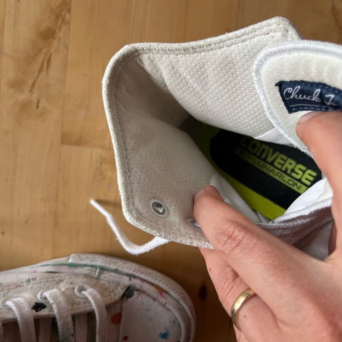 Converse white athletic shoes used, size 36