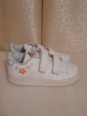 Adidas Infant Advantage μεταχειρισμένα, μέγεθος 27, λευκά, με σχέδιο Disney Moana