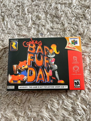 Nintendo 64 Bad Fur Day като нова, европейско издание с ръководство