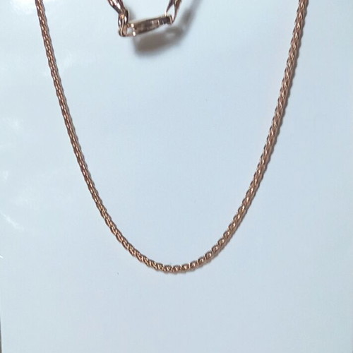 Silver necklace chain 925° gold plated with rose gold, length 45cm