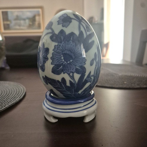 Porcelain egg decorative like new