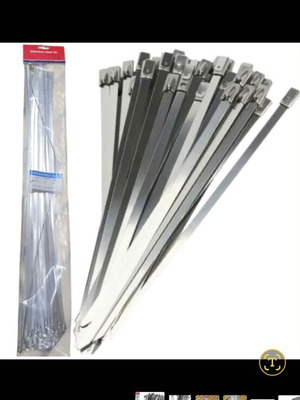Δεματικά μεταλλικά ανοξείδωτα 4,6x500mm, πακέτο 50 τεμαχίων