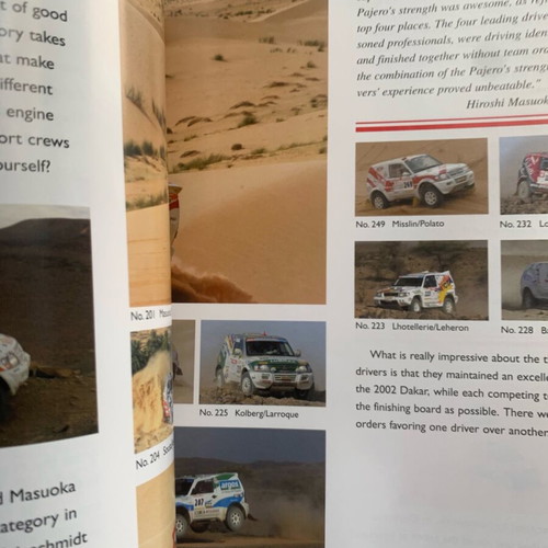 Mitsubishi Motors Dakar Rally 2002 Pajero brochure like new