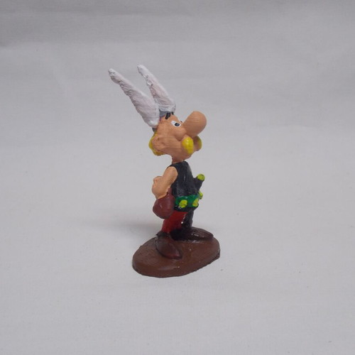 Asterix figure 3D printed and hand-painted with acrylics