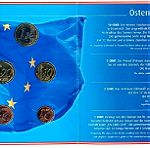  Austria Official Euro Coin Sets folder KMS 8 coins 1 Cent bis 2 Euro