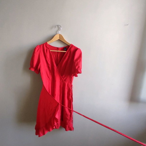 Red wrap dress Small like new