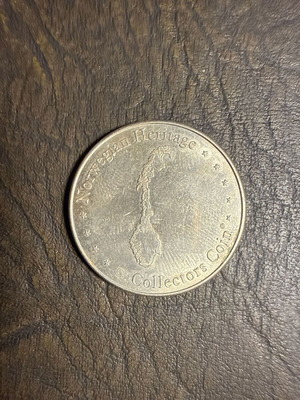 Norwegian Heritage Collectors Coin new, metal souvenir with map