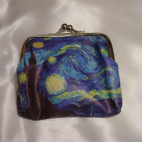 Van Gogh "Starry Night" Coin Purse new, blue multicolor