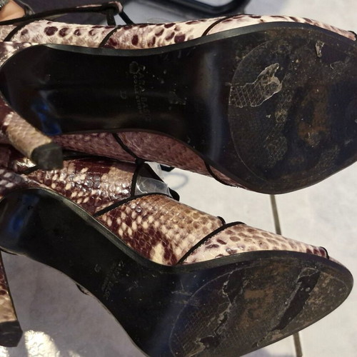 Zara snake print sandals, size 39, 11 cm heel
