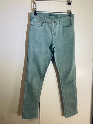 Zara Jeans premium edition 100% cotton pants like new, light blue/turquoise