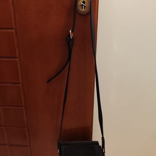 Tamaris x Marcel Ostertag black crossbody bag with rose gold details