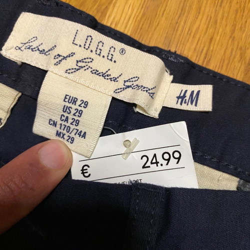 H&M pants new, blue, size S