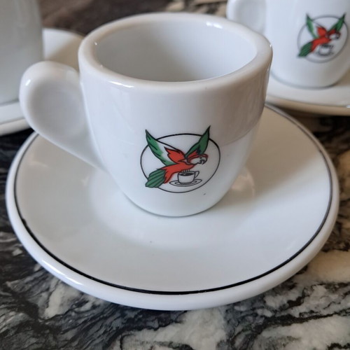 Loumidis Collectible Coffee Cups Set of 3 Like New, Thick Porcelain
