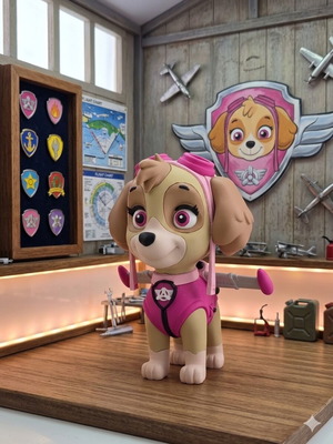 3D Skye Paw Patrol figure made to order