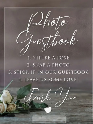 Photo Guestbook board for Polaroid new
