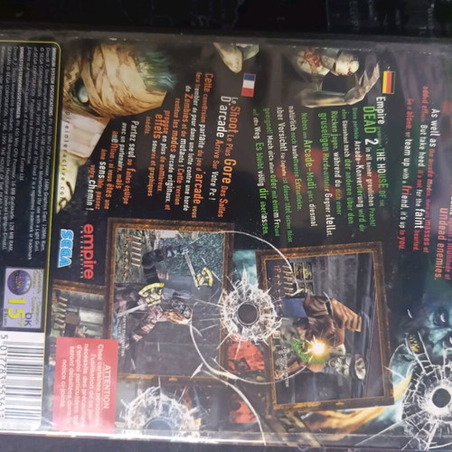 House of the Dead 2 PC used with sticker on CD and cover