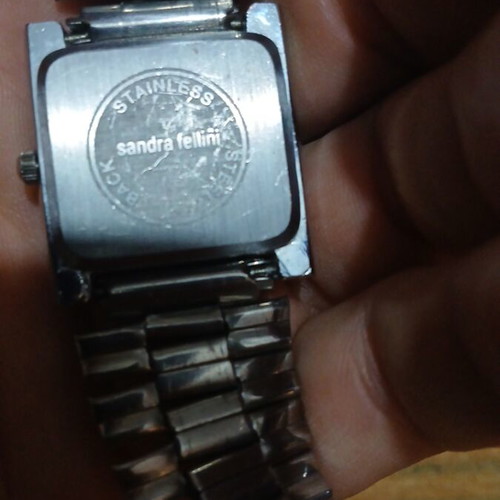 Sandra Fellini women's silver wristwatch used