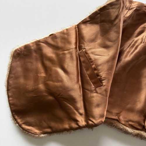 Vintage shoulder fur from natural fur like new, brown