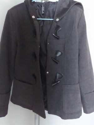 Women's coat with hood like new, grey, size L