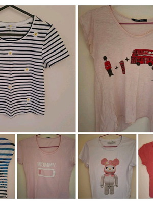 T-shirts μεταχειρισμένα, πακέτο 6, μεγέθη L και M