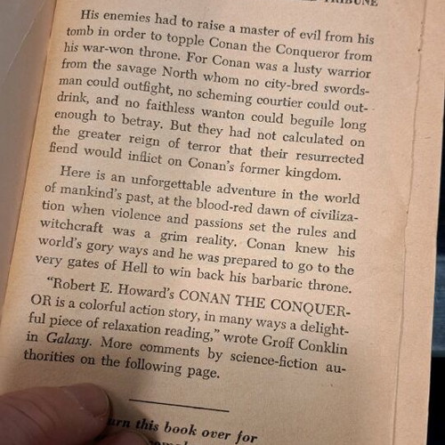 Conan the Conqueror του Robert E. Howard μεταχειρισμένο, συλλεκτικό βιβλίο