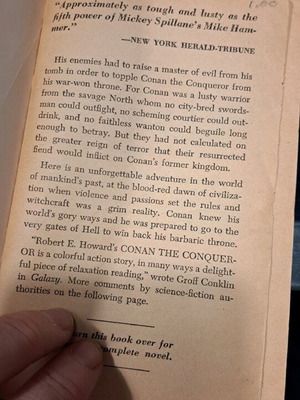 Conan the Conqueror του Robert E. Howard μεταχειρισμένο, συλλεκτικό βιβλίο