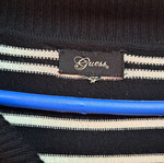 Guess women's cardigan black with white stripes new, cotton, size L