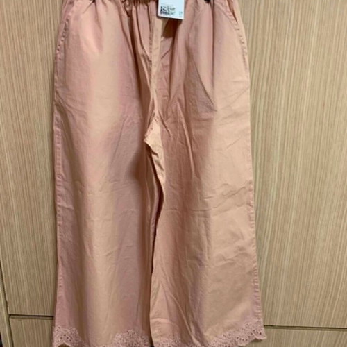 H&M Broderie Anglaise Cropped Trousers New, Size 140, Pink