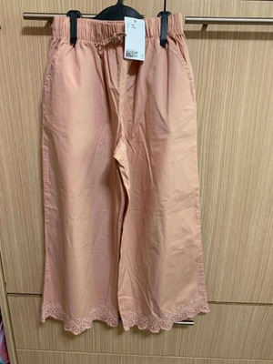 Παντελόνα H&M Broderie Anglaise καινούργια, μέγεθος 140, ροζ