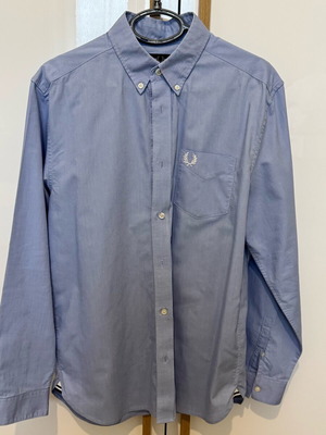 Fred Perry shirt like new, medium, blue turquoise