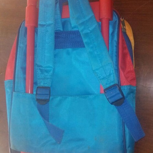 Vintage school bag used with wheels and compartment