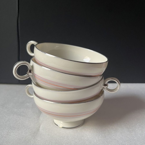 Pirkenhammer vintage porcelain tea cups set of 4 like new