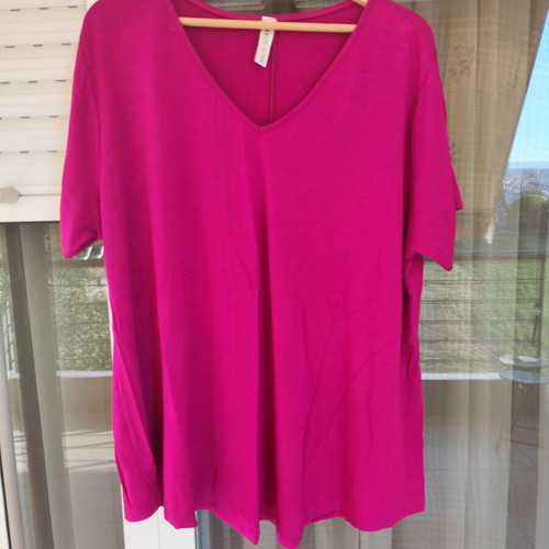 Short Sleeve Blouse pink, oversized, like new, one size