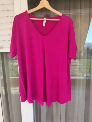Short Sleeve Blouse pink, oversized, like new, one size