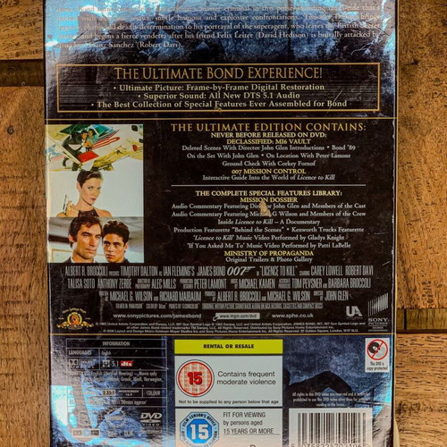 James Bond 007 Licence to Kill Ultimate Edition DVD 2 discs like new