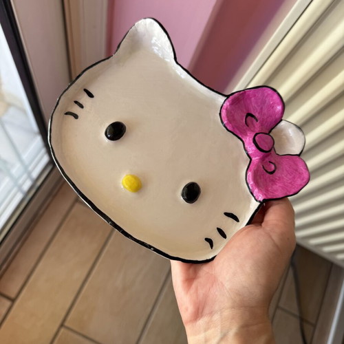Hello Kitty Handmade Decorative Clay Bowl