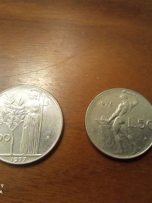 Italian lire coins like new, 1980-1990