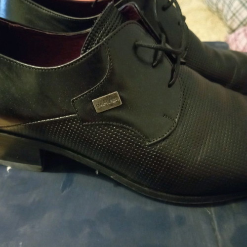 Men's leather shoes used, size 44, black