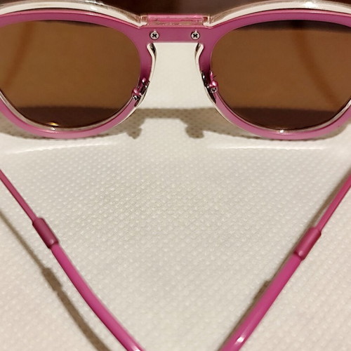 Feruccio Lavianni S909 sunglasses like new, round pink frame with mirror lenses