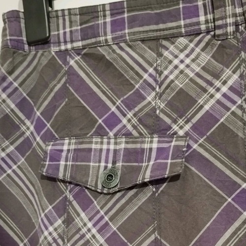 Cecil plaid skirt m/l used with gift gray-purple top