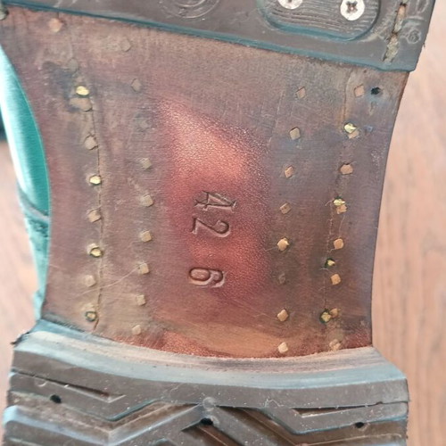 Vintage German boots leather new, model 1963 by Hess AG